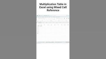 Excel: Build Multiplication Table using Mixed Cell Reference #shorts #excel #hindi #tutorial