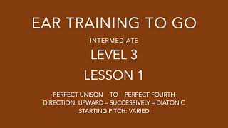 Interval training - Intermediate - Level 3 - Lesson 1 - Piano
