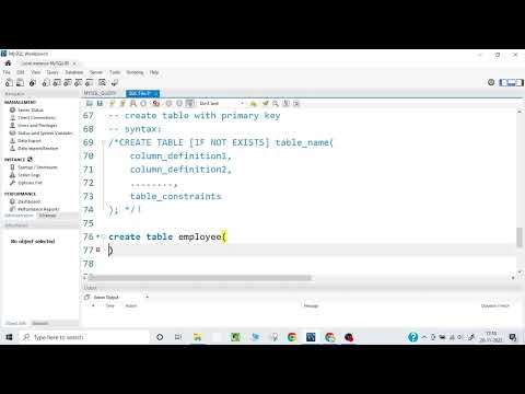 How to create table with primary key using MySQL Workbench 8.0.30