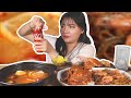 SUB)Mukbang/Crab and Shrimp Rice with Tom Yum Soup/eating with Olivia/ASMR Eating/EATING SOUNDS