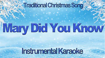 Mary Did You Know - Christmas Instrumental Karaoke with Lyrics  by Carrie Underwood, Pentatonix and