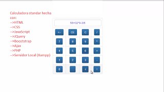 Calculadora con Html, php, Ajax, Bootstrap, JQuery .