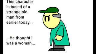 A grumpy old man made in flash