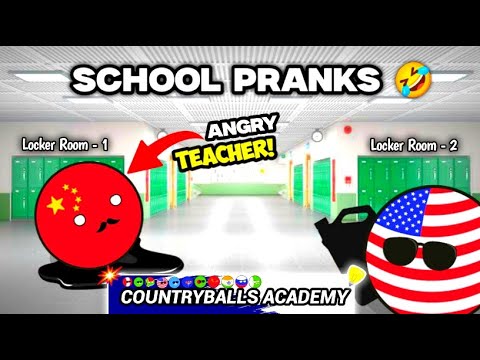 Prank on angry teacher 😂 (Countryballs going to school)
