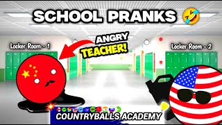 Prank on angry teacher 😂 (Countryballs going to school)