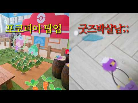 포코피아 팝업 첫날 쇼핑하고 집에 가서 굿즈 포장 뜯자마자 박살난 브이로그
