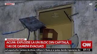 Explozie uriaşă într-un bloc din Bucureşti. 140 de oameni au fost evacuaţi