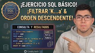 Ejercicio SQL básico: Listar usuarios que comienzan por K y finalizan en a, con orden descendente.