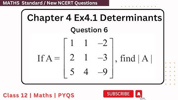 Class 12 Ex 4.1 Q6 Math | Determinants | Q6 Ex 4.1 Class 12 Math | Ex 4.1 Q6 Class 12 Math