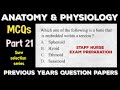 Anatomy and physiology MCQs from previous years Nursing question papers #anatomyandphysiologymcqs