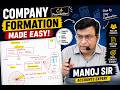 🔥 Company Formation Complete Chapter in One Shot | CA Foundation Accounts | Manoj Sir  Day 3 Demo