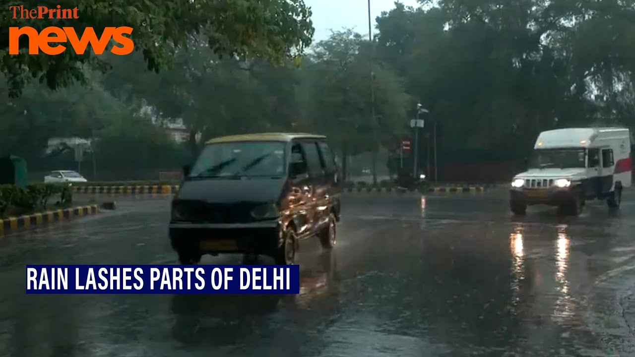 Rain lashes parts of the national capital, visuals from Mahadev Road and VD Marg
