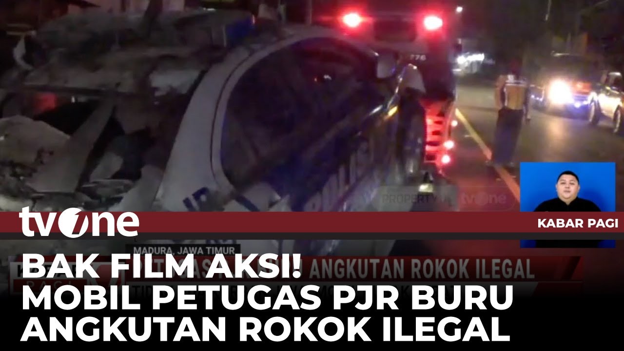 Aksi Kejar-kejaran Anggota PJR dengan Mobil yang Angkut Rokok Ilegal Terekam CCTV | tvOne