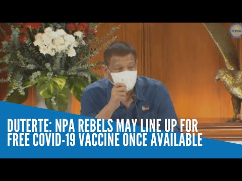 NPA rebels may line up for free COVID-19 vaccine once available – Duterte