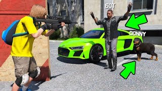 СНАЙПЕР ПРОТИВ ВОРОВ В ГТА 5 ОНЛАЙН! УГНАЛ ТАЧКИ ПРИТВОРИВШИСЬ СОБАКОЙ В GTA 5!