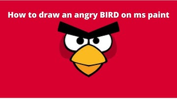 Drawing Angry Bird in MS Paint    #Kids    Favourite    Play