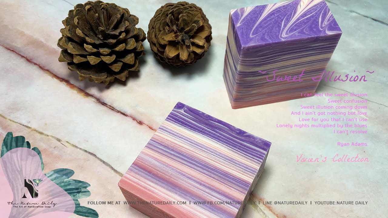 วิธีทำสบู่กวนเย็นเทคนิค Thin Line, Cold Process Soap Making - by NatureDaily