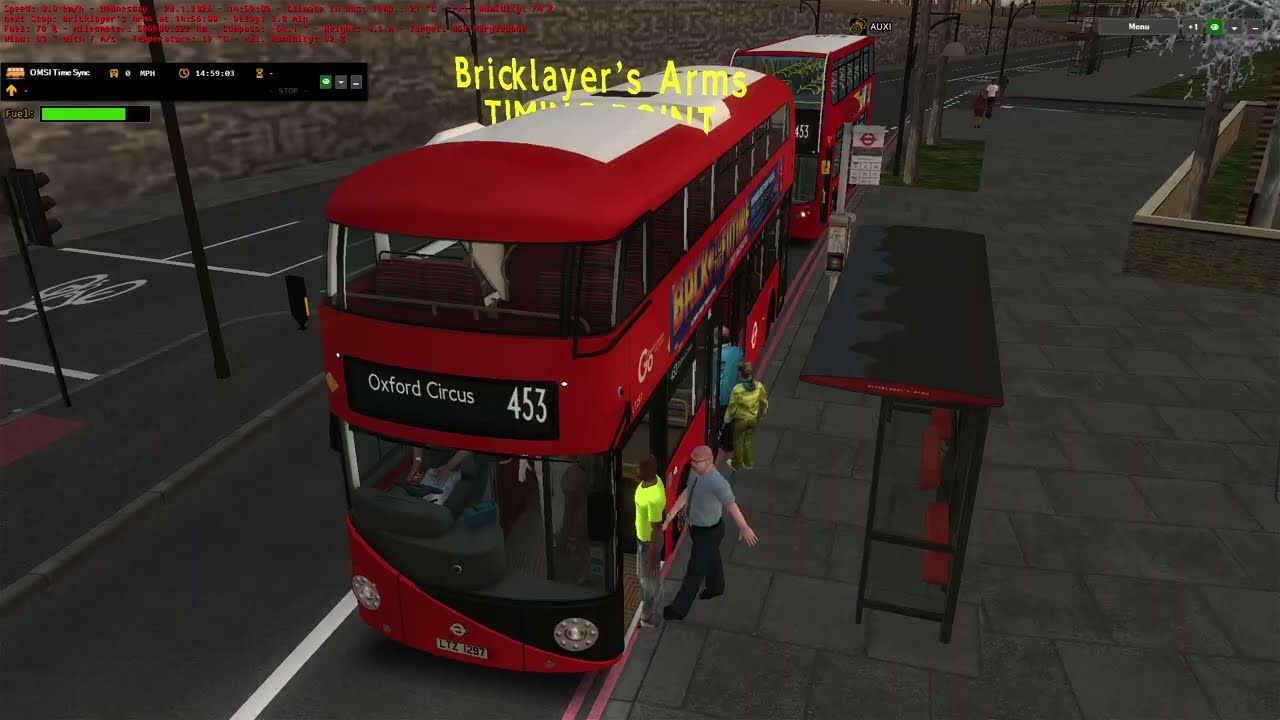 OMSI 2: Route 453 - Bricklayer's Arms to Oxford Circus, Map - Add-On London