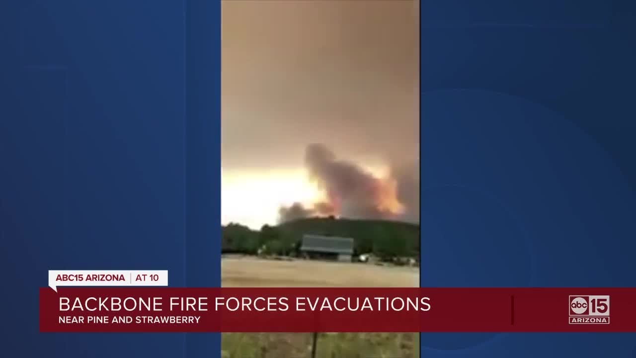 Backbone Fire forces evacuations near Pine and Strawberry - YouTube