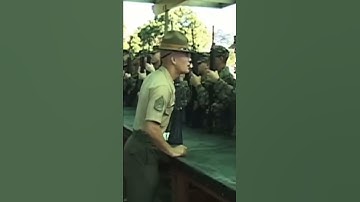 Thumbnail of USMC Recruit uses squeaky voice while screaming, gets BLASTED by Drill Instructor #scream #usmc