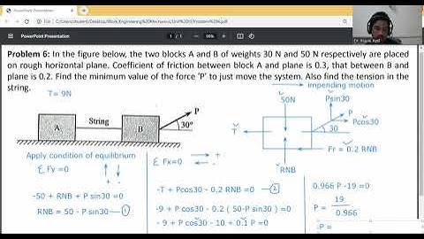 Problem 6 - Friction/Engineering Mechanics