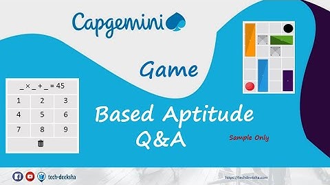 Capgemini game based aptitude test