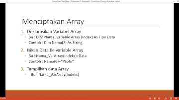 Array Satu Dimensi di Visual Basic 2010 - Bagian 2