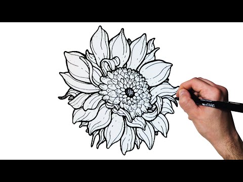 Sketch Sunflower Tattoo Idea  BlackInk