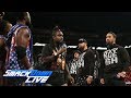 The New Day and The Usos square off in a Rap Battle hosted by Wale SmackDown LIVE, July 4, 2017
