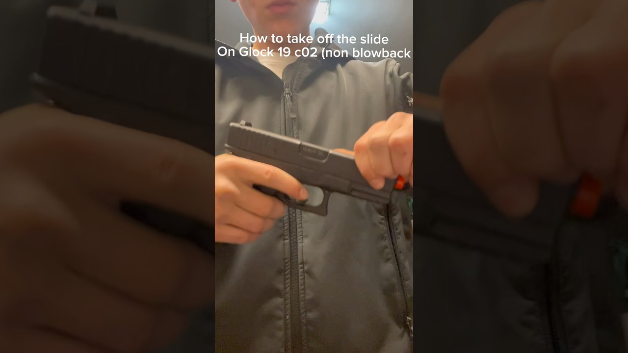 How to take the slide off Airsoft Glock 19 co2 non blowback 