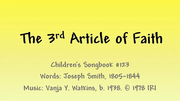 The 3rd Article of Faith- Slideshow with Lyrics