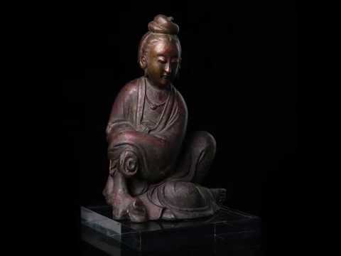 清代 銅 跏坐觀音造像 重約2kg A Bronze Statue of Guangyin, Qing Dynasty, Weight: 2kgs