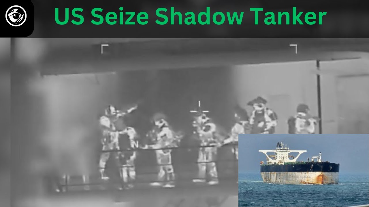 FOOTAGE - US Seize Venezuelan Russian Flagged Tanker Near UK