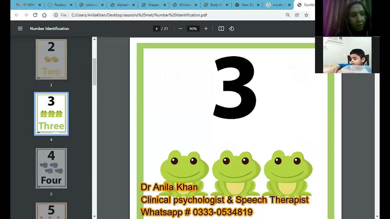 Online Session; Sensory Box and number sorting activity for sitting in chair