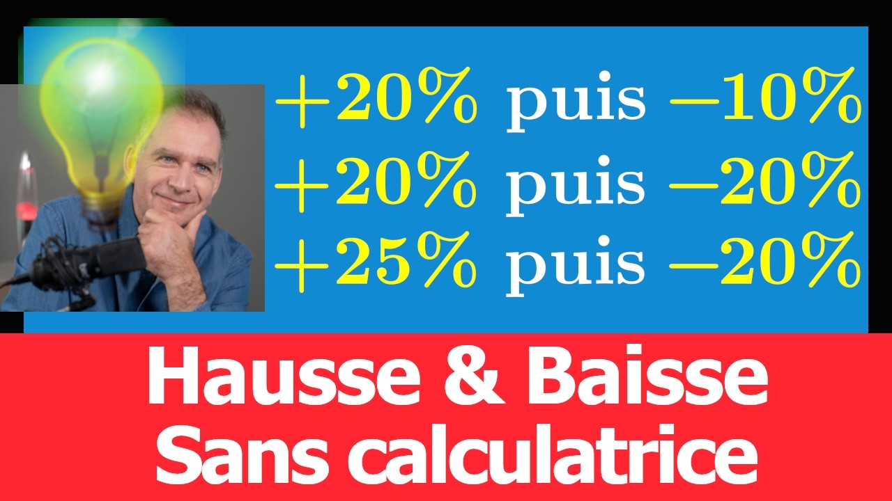 Calculer hausse et baisse en pourcentage 📈📉 sans calculatrice 💪 Les situations à connaître 🚀 ♕