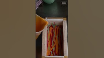Oriental Blossoms💐handmade soap | Cold Process Soap Making | Drop Swirl | Chunky Drop Swirl #shorts