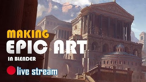 🔴 blender live  - making medieval Rome in blender