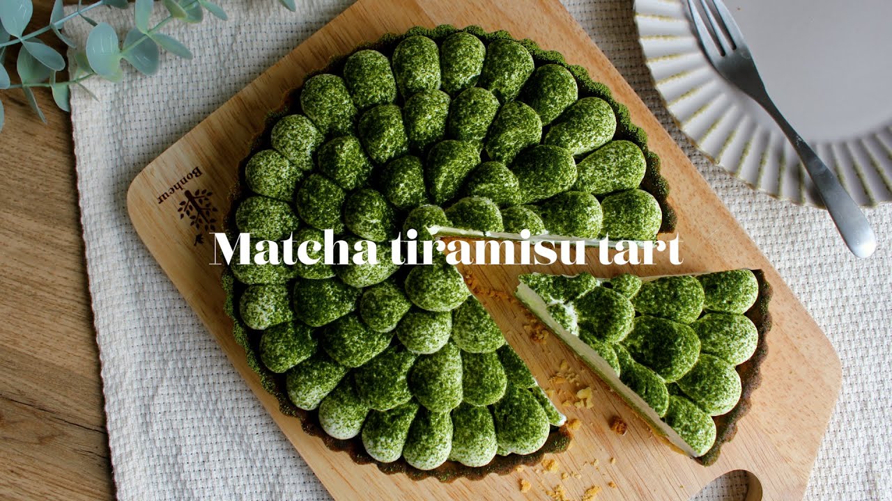 おしゃれな抹茶のティラミスタルトの作り方🌿matcha tiramisu tart