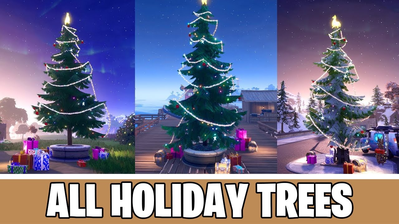 Dance at Holiday Trees in Different Named Locations Fortnite Chapter