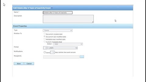 FileHold Document Retention - Delete Events