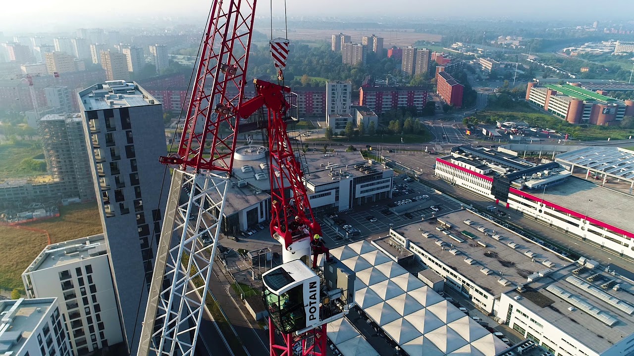 Montaggio gru Potain MD208A -Via Daimler, Milano