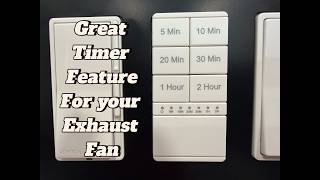 Timer switch to set for how long you want to run your fan or lights.