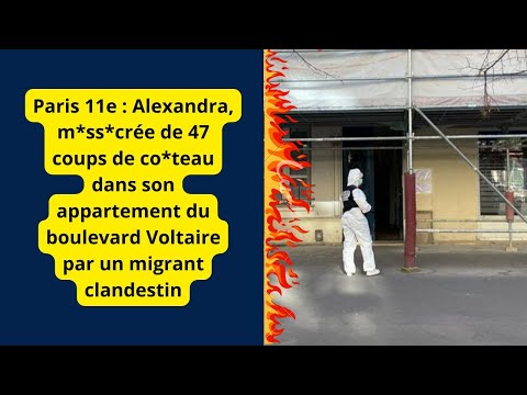 Paris 11e : Alexandra, 36 ans, m*ss*crée de 47 coups de couteau par un migrant clandestin, qui était