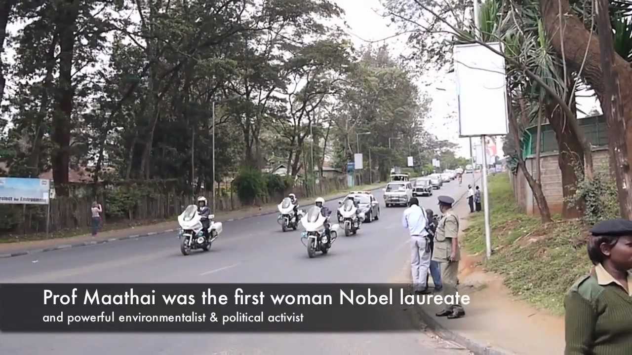 Prof Wangari Maathai funeral procession - 8 October 2011 Nairobi