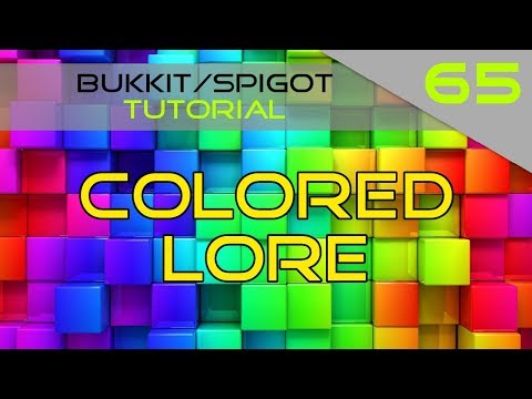 Minecraft Bukkit/Spigot Plugin Tutorial #65: Colored Lore
