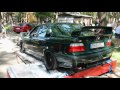 BMW E36 British Racing Green V8 4,4 sound, burnout, dyno [Germanfest 2017]