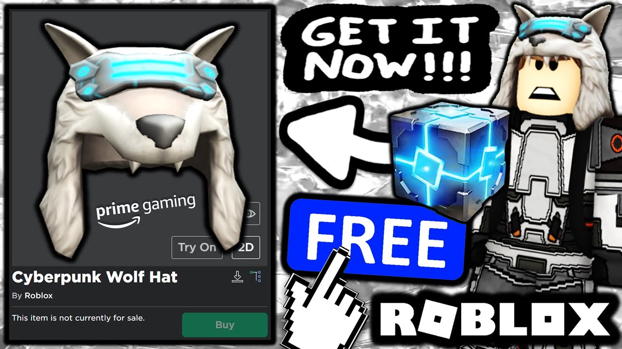 HOW TO GET THE CYPERPUNK WOLF HAT IN ROBLOX -  Prime Gaming BONUS  Item 