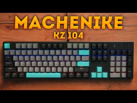 The Machenike KZ104 is a budget-friendly mechanical keyboard with backlighting.