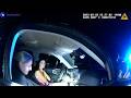 Glassy Eyed Driver Nearly Crashes into a Cop Car