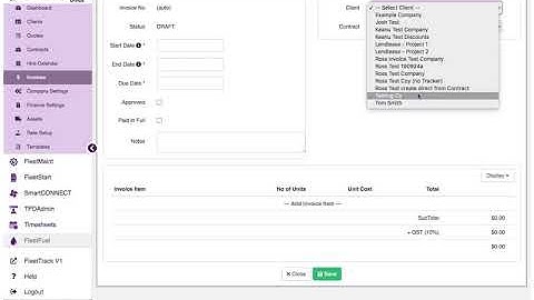 FleetHire Stand downs and Invoicing